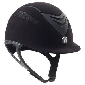 OneK Defender Suede, black/black, large -- horseback riding/equestrian helmet